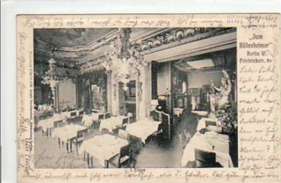 Berlin Mitte Restaurant Zum Rüdesheimer 1905