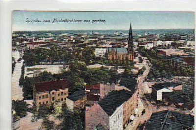 Berlin Spandau vom Nicolaikirchturm ca 1915