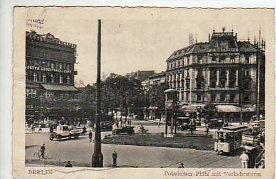Berlin Mitte Potsdamer Platz mit Verkehrsturm 1928