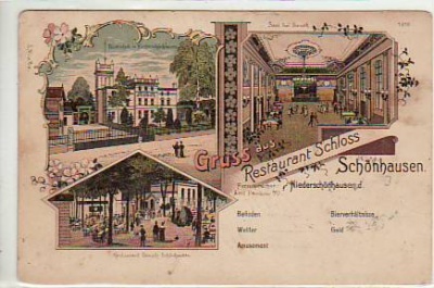 Berlin Schönhausen Friedländer Litho 1900