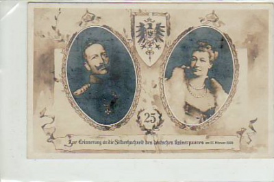 Adel Monarchie Kaiser Wilhelm der 2. Silberhochzeit
