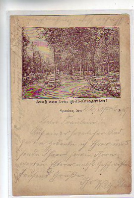 Berlin Spandau Wilhelmsgarten Vorläufer AK von 1899
