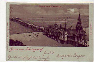Ostseebad Heringsdorf Kaiser Wilhelmbrücke 1904