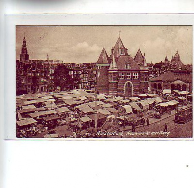 Amsterdam Nieuwmarkt ca 1915   Niederlande