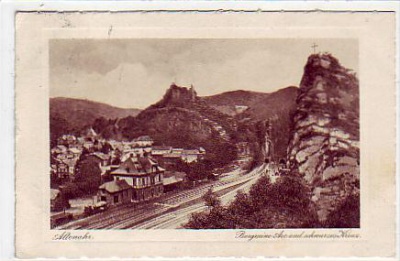 Altenahr Bahnhof und Eisenbahn-Tunnel 1928