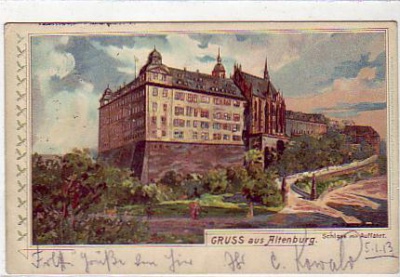 Altenburg Schloss Litho ca 1900