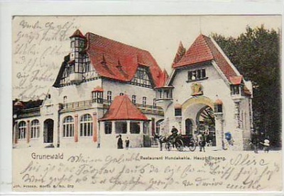 Berlin Grunewald Restaurant Hundekehle 1902