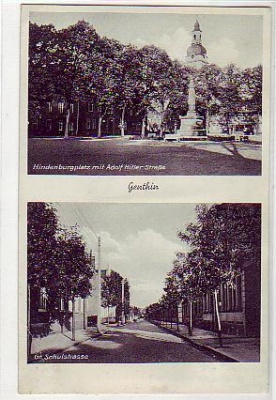 Genthin Schulstraße und Hindenburgplatz 1937