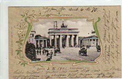 Berlin Mitte Brandenburger Tor Jugendstil AK 1902