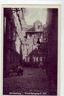 Alt Hamburg Kornträgergang Hof vor 1945