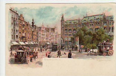 Berlin Mitte Spittelmarkt Litho ca 1900