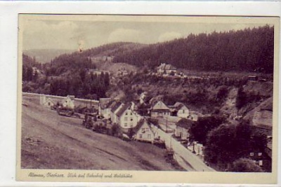 Altenau im Harz Blick auf Bahnhof und Waldhöhe vor 1945