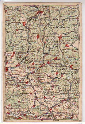 AK als Landkarte Eisfeld,Sachsendorf,Forst,Schmiedefeld