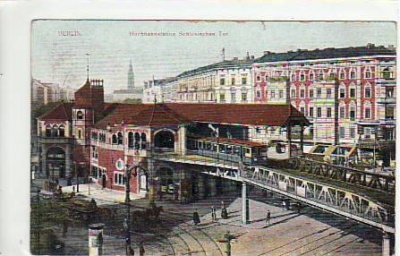 Berlin Kreuzberg Hochbahn Bahnhof Schlesisches Tor 1909