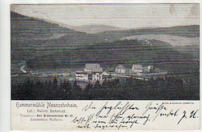 Neunzehnhain und Bornwald Erzgebirge bei Grünhainichen 1906