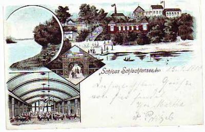 Berlin Zehlendorf Schlachtensee Litho von 1900