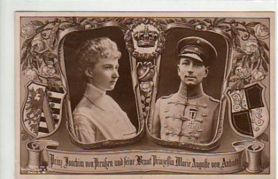Adel Monarchie Prinz Joachim von Preussen und Frau 1915