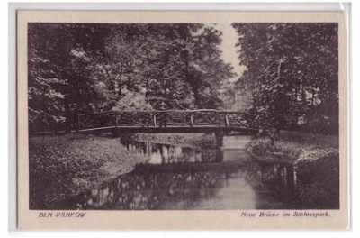 Berlin Pankow Brücke im Schlosspark 1920
