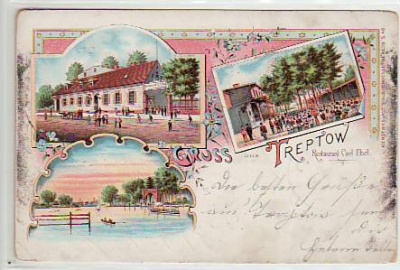 Berlin Treptow Litho Restaurant Carl Ebel 1899