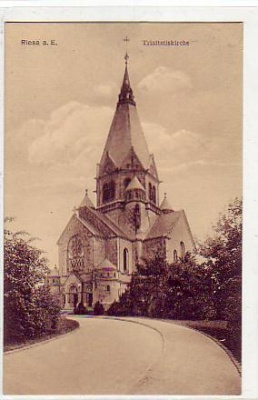 Riesa an der Elbe Kirche 1912