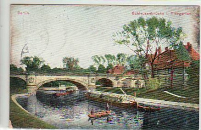 Berlin Tiergarten Schleusenbrücke 1909