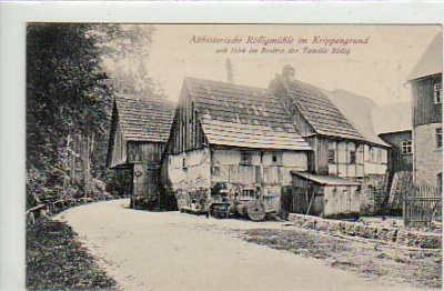 Althistorische Rössigmühle Krippengrund bei Bad Schandau ca 1910