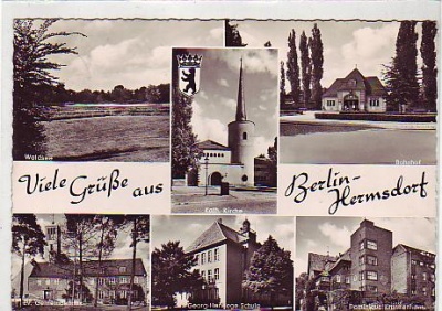 Berlin Hermsdorf mit Bahnhof 1960
