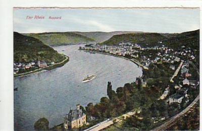 Boppard am Rhein mit Raddampfer ca 1915