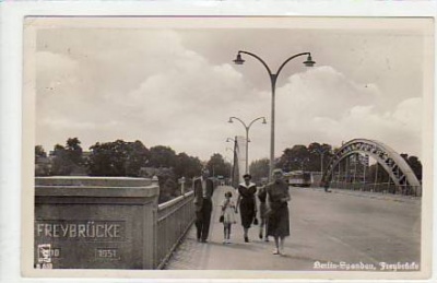 Berlin Spandau Herrstraße Freybrücke 1955