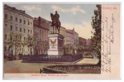 Berlin Rixdorf Kaiser Wilhelm Denkmal 1904