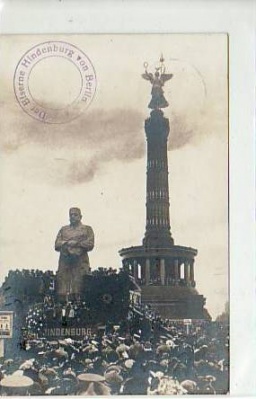 Berlin Tiergarten Siegessäule und Hindenburg 1916