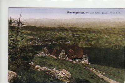 Alte Schlesische Baude Riesengebirge ca 1915