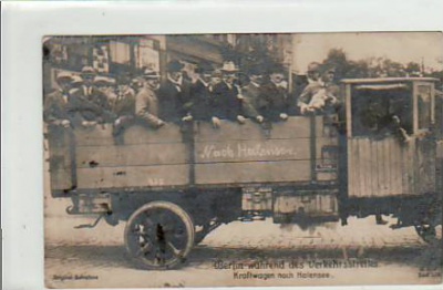 Berlin Wilmersdorf Verkehrsstreik LKW nach Halensee 1919