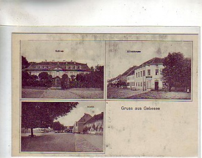 Gebesee Thüringen Schloss,Mitelstrasse,Markt ca 1930