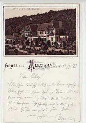 Alexisbad bei Quedlinburg Ansichtskarten Vorläufer von 1893