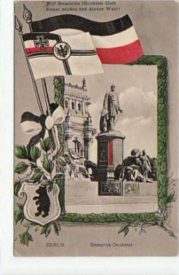 Berlin Mitte Patriotische AK Bismarck-Denkmal ca 1910