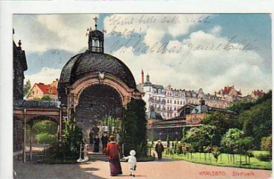 Karlsbad CSSR Stadtpark 1917