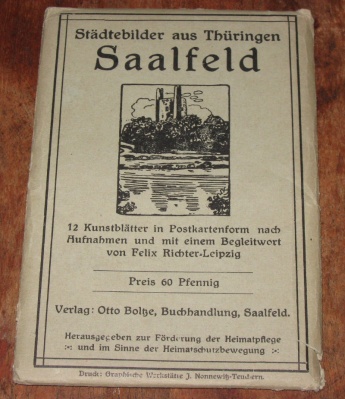 12 Ansichtskarten Saalfeld Thüringen Mappe