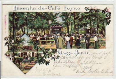 Berlin Kreuzberg Hasenhaide Cafe Heyne Privat-Ganzsache 1902