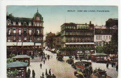 Berlin Mitte Unter den Linden Ecke Friedrichstraße ca 1915