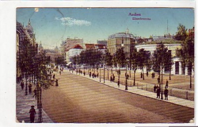 Aachen Elisenbrunnen und Strasse 1918