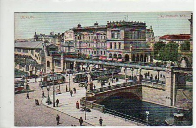 Berlin Kreuzberg Hochbahn Hallesches Tor ca 1915