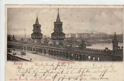 Berlin Friedrichshain Oberbaumbrücke 1900