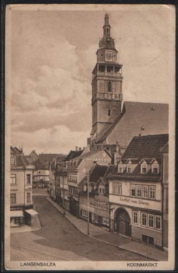Bad Langensalza Kornmarkt 1929 Bahnpost