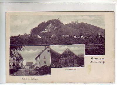 Aichelberg bei Wildbad im Schwarzwald,Schule,Försterhaus ca 1910