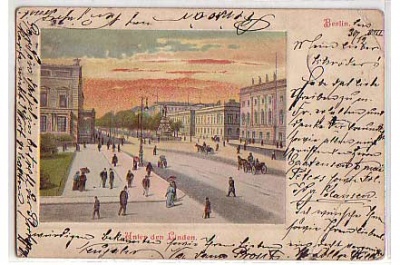 Berlin Mitte Litho Unter den Linden 1903