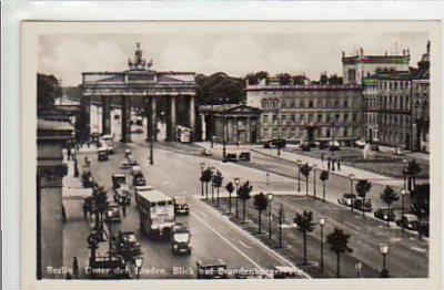 Berlin Mitte Brandenburger Tor,Auto-Bus ca 1930