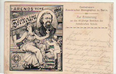 Berlin Schöneberg Anlaß AK Stenographen Arends 1900