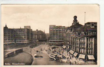 Berlin Mitte Alexanderplatz Strassenbahn 1934