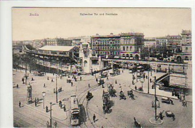 Berlin Kreuzberg Hallesches Tor Strassenbahn ca 1910